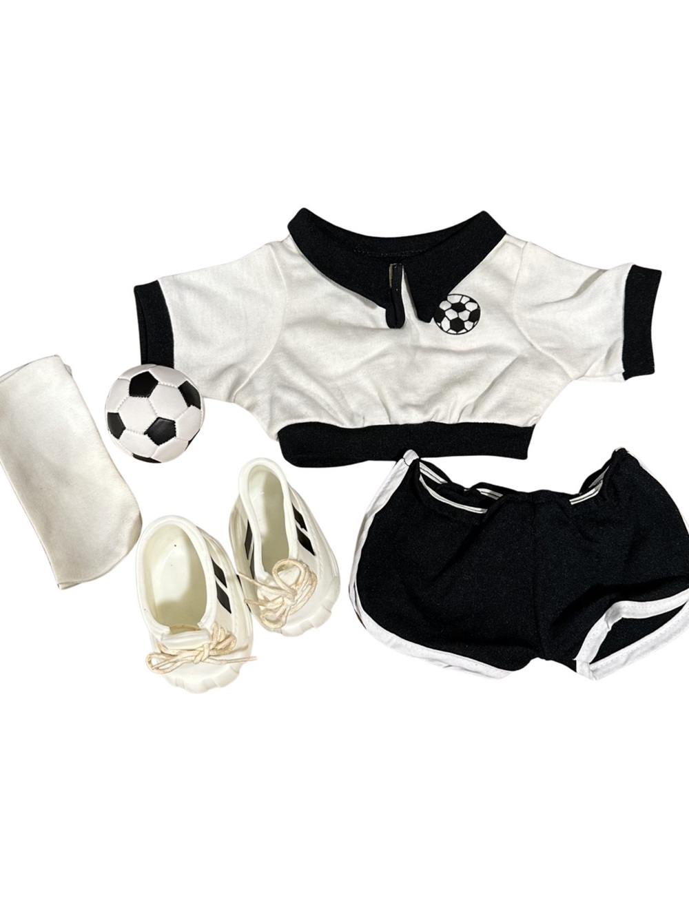 Vintage 1991 Plush Bear Doll Outfit Soccer Costume Jersey #7 Cleats Shirt Shorts